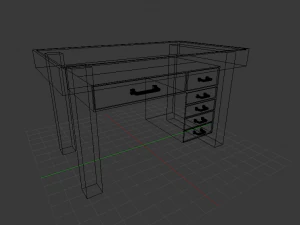 office and study desk 3D Model