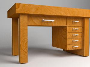 office and study desk 3D 模型
