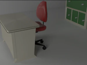simple office set 3D Model