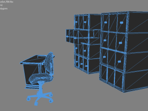 simple office set 3D Модель
