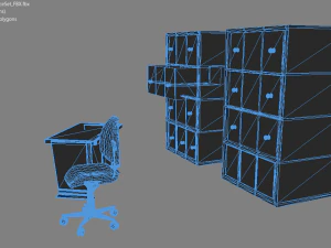 simple office set 3D Model