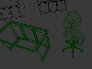 simple office set 3D Модель