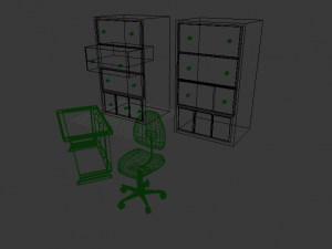 simple office set 3D Модель