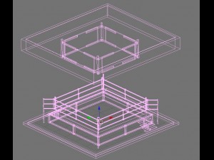 boxingwrestling ring 3D 模型