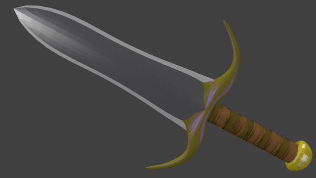 fantasy sword 3D Modell .c4d .max .obj .3ds .fbx .stl .blend