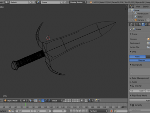 fantasy sword 3D Modell