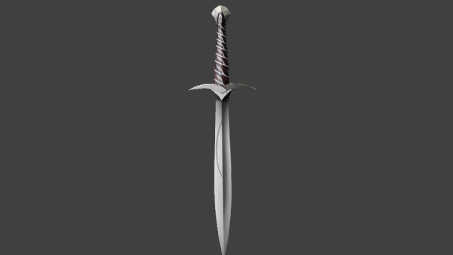 bilbo baggins sword from lord of the rings 3D 模型 .c4d .max .obj .3ds .fbx .stl .blend 