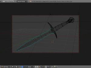 bilbo baggins sword from lord of the rings 3D Model