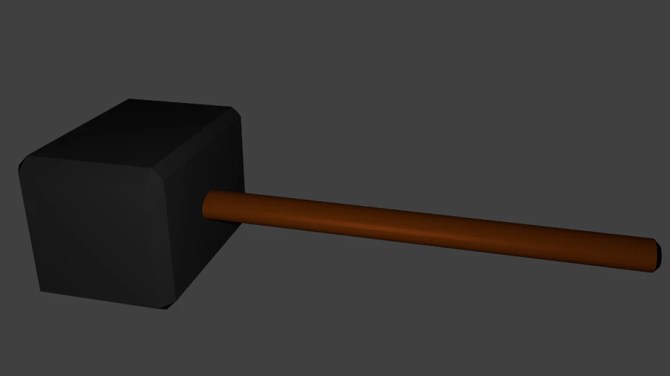 cartoon war hammer 3D Model .c4d .max .obj .3ds .fbx .stl .blend 
