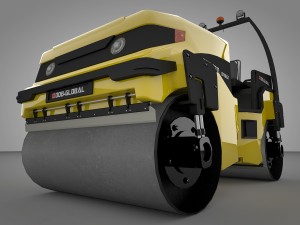 road roller Modèle 3D