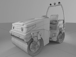 road roller Modèle 3D
