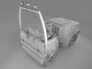road roller Modèle 3D