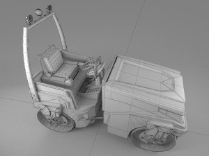 road roller Modèle 3D