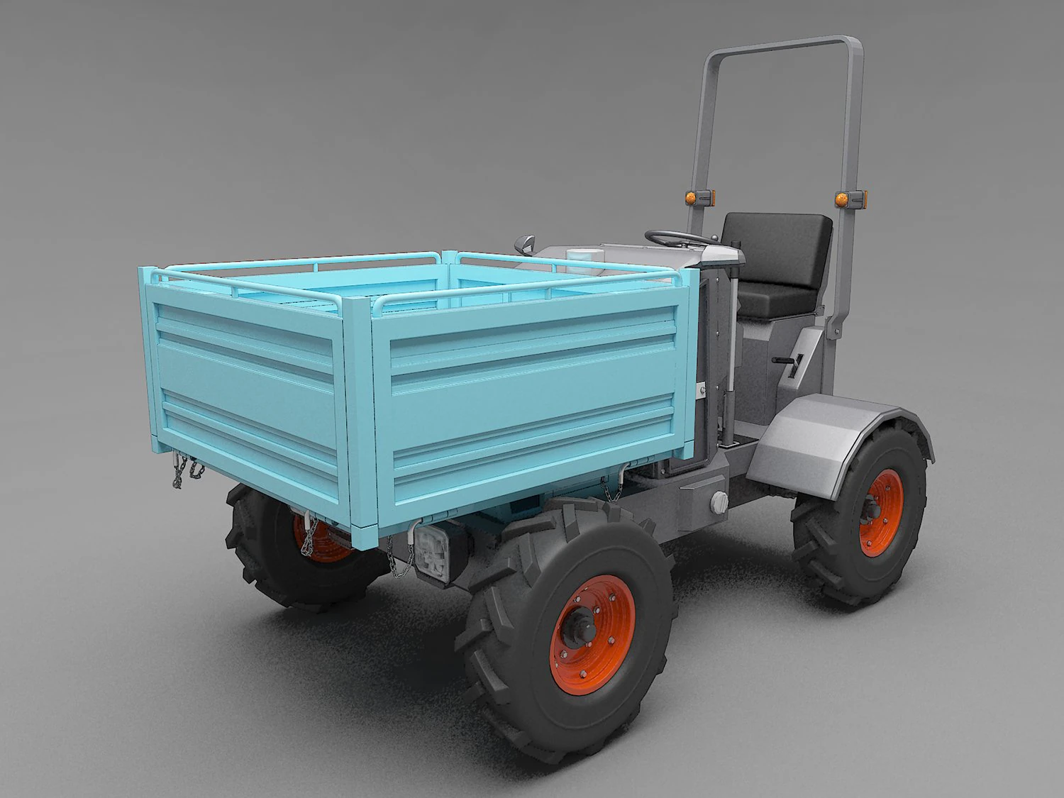 mini dump truck 3D Model .c4d .max .obj .3ds .fbx .stl .blend 