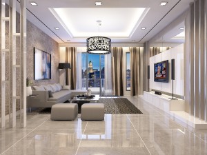 living room condominium 3D 模型