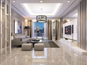 living room condominium 3D Model