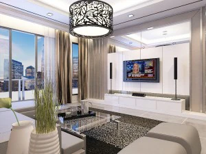 living room condominium 3D Model