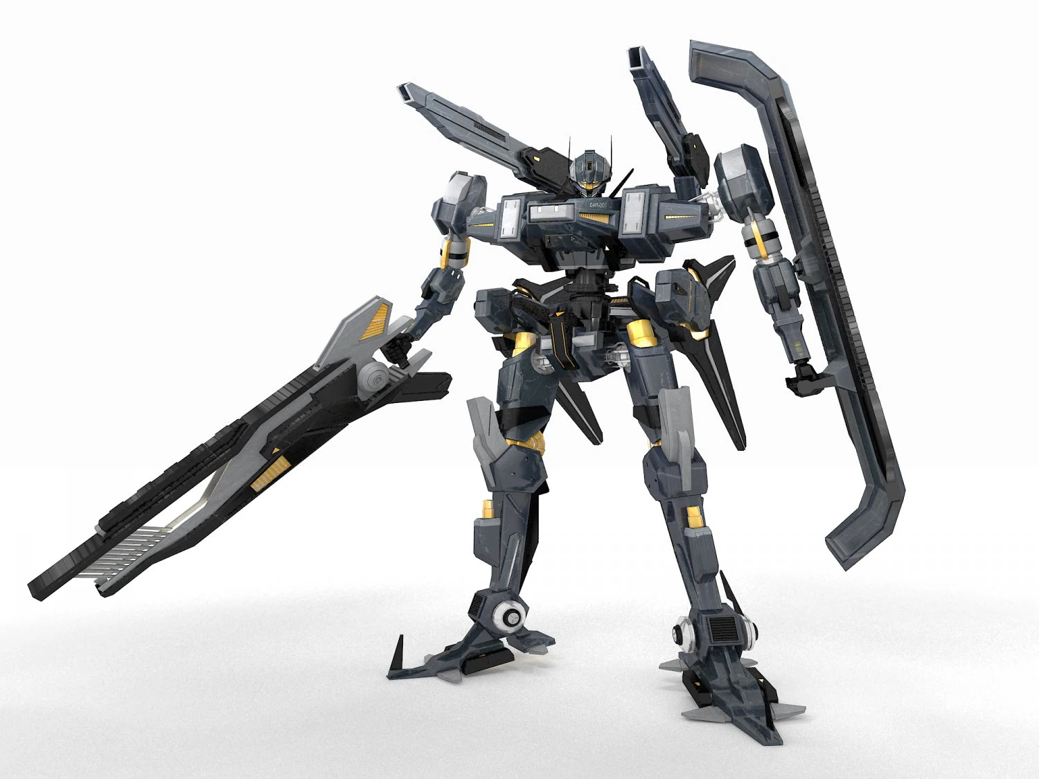 robot c-hy-001 char 3D Model .c4d .max .obj .3ds .fbx .stl .blend 
