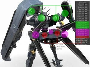 robot c-hy-001 char 3D Model