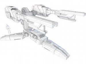 sci-fi turret f49 3D Model