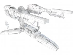 sci-fi turret f49 3D Model