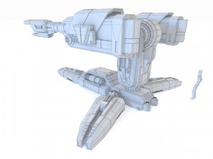 sci-fi turret f49 3D Model