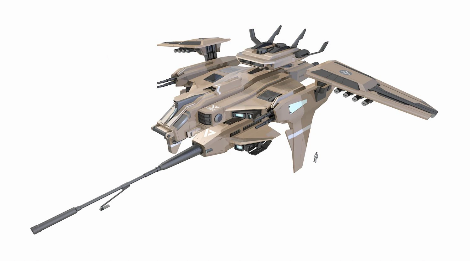aircraft 039 cannon type 3D Model .c4d .max .obj .3ds .fbx .stl .blend 