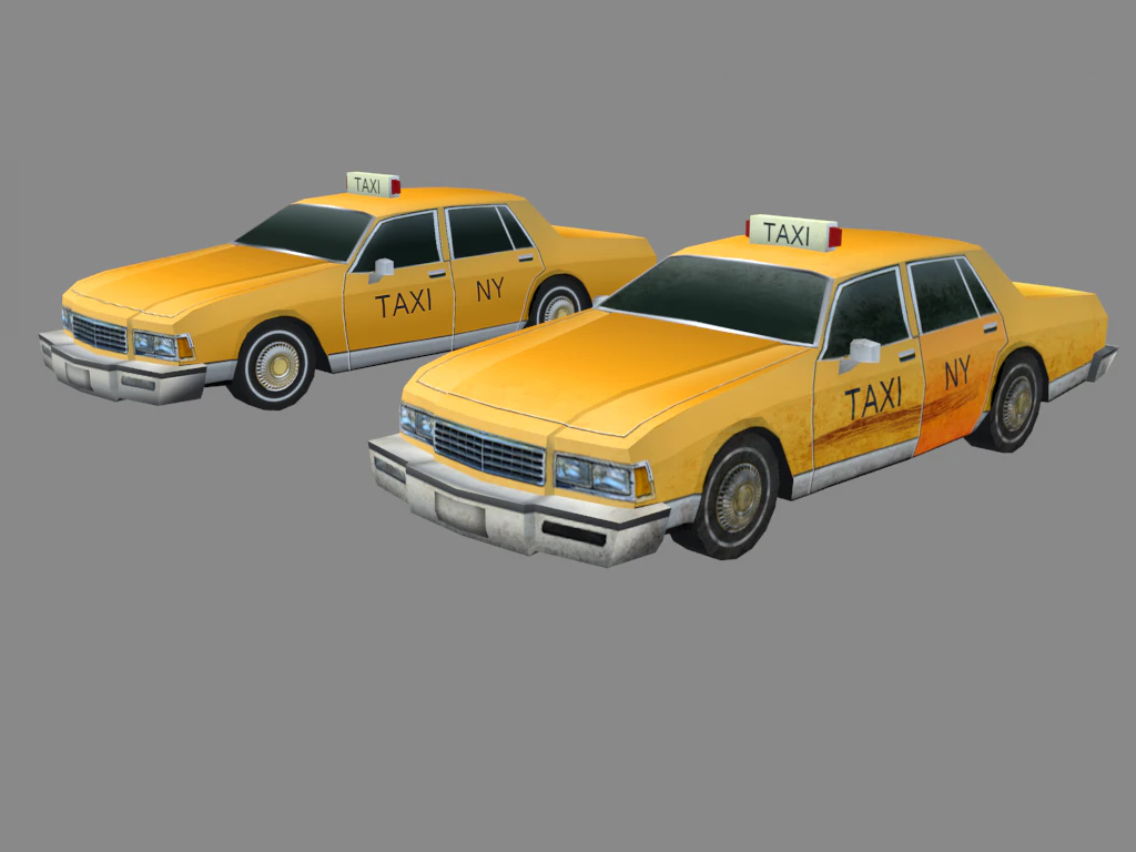 chevrolet caprice taxi 3D Model .c4d .max .obj .3ds .fbx .stl .blend