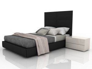 tori double bed with linen box 3D Model