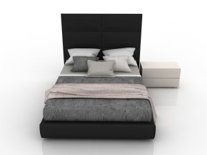 tori double bed with linen box 3D Model