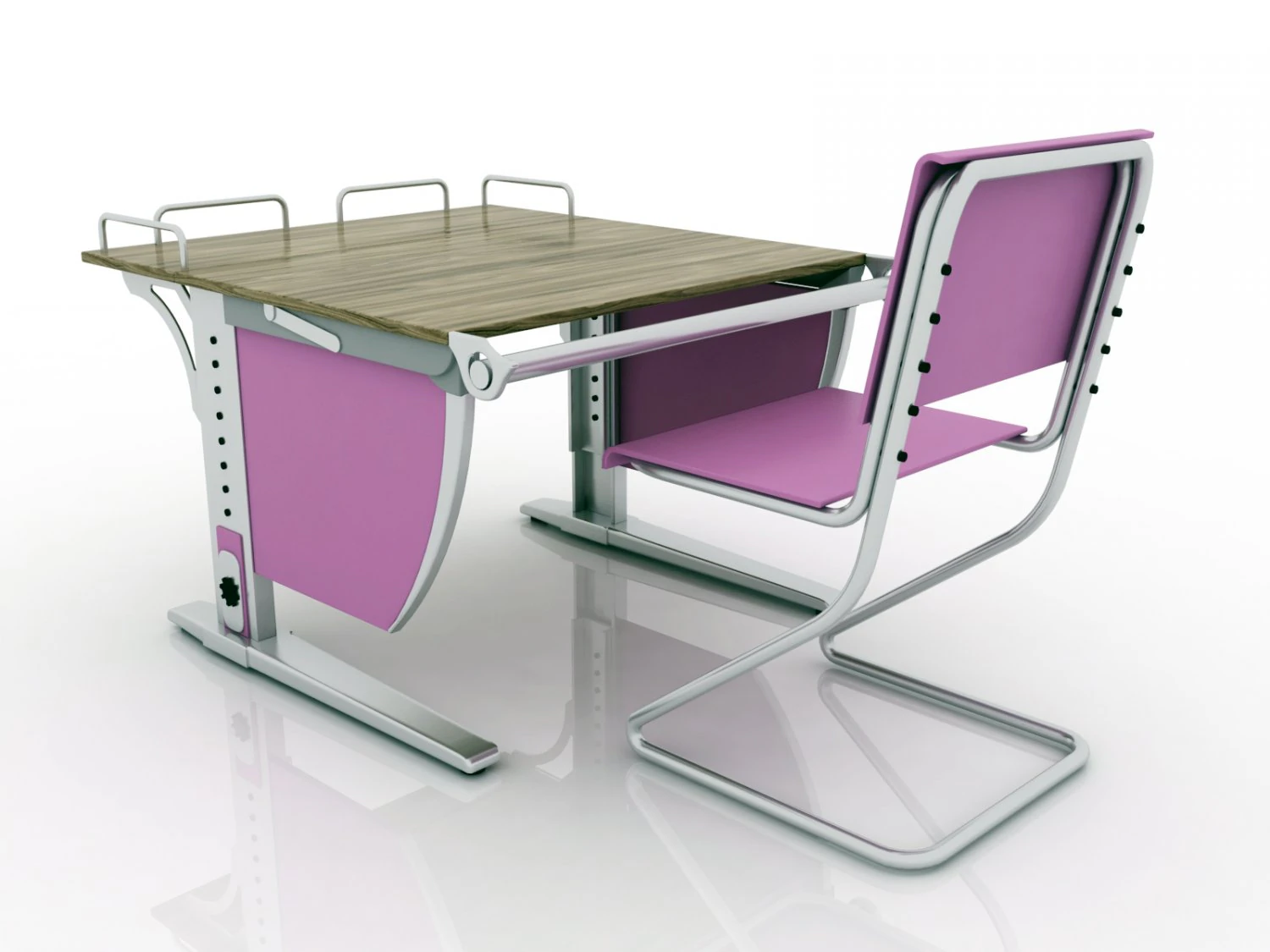 growing desk and growing chair libao lb-d05 3D Model .c4d .max .obj .3ds .fbx .stl .blend 