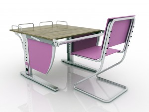 growing desk and growing chair libao lb-d05 3D Model
