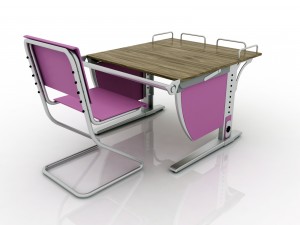 growing desk and growing chair libao lb-d05 3D-Modell