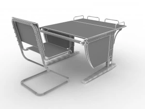 growing desk and growing chair libao lb-d05 3D Model