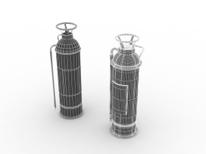 vintage fire extinguisher 3D Model
