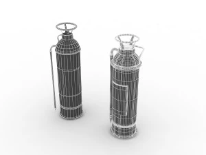 vintage fire extinguisher 3D Model