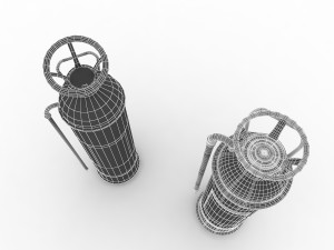 vintage fire extinguisher 3D Model