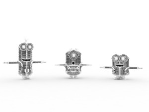 minions-2015 bob stuart and kevin together 3D Model