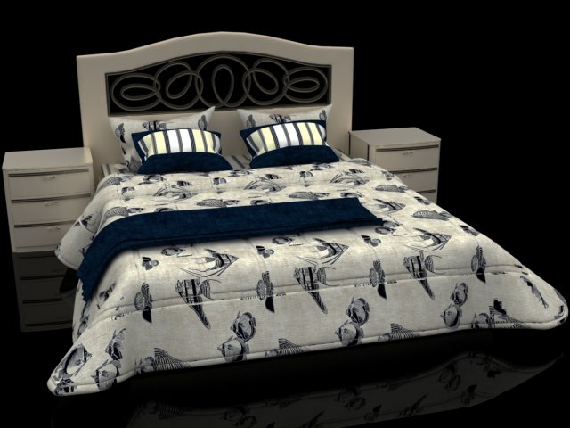 sea design double bed with headboard mobax 5198844 3D 模型 .c4d .max .obj .3ds .fbx .stl .blend 