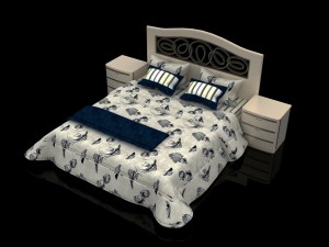 sea design double bed with headboard mobax 5198844 3D 模型