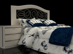sea design double bed with headboard mobax 5198844 3D 模型