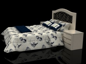 sea design double bed with headboard mobax 5198844 3D 模型