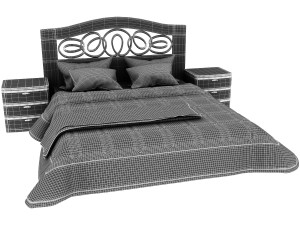 sea design double bed with headboard mobax 5198844 3D 模型