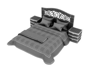 sea design double bed with headboard mobax 5198844 3D 模型