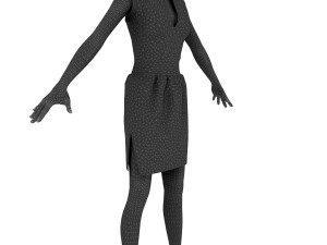 chocolate-pink tulip dress 3D 模型