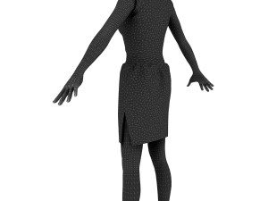 chocolate-pink tulip dress 3D 模型