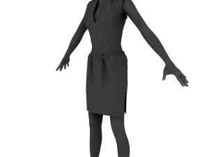 chocolate-pink tulip dress 3D 模型