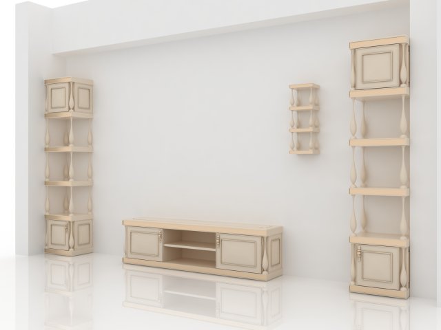 classic living room set Model 3D .c4d .max .obj .3ds .fbx .stl .blend 