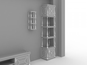 classic living room set Model 3D