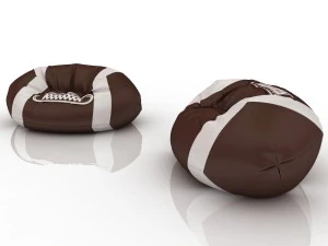 rugby ball chair bag for playroom 3D Model